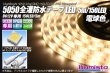 画像1: 全灌防水テープLED 30LED/m IP68 電球色 5m (1)