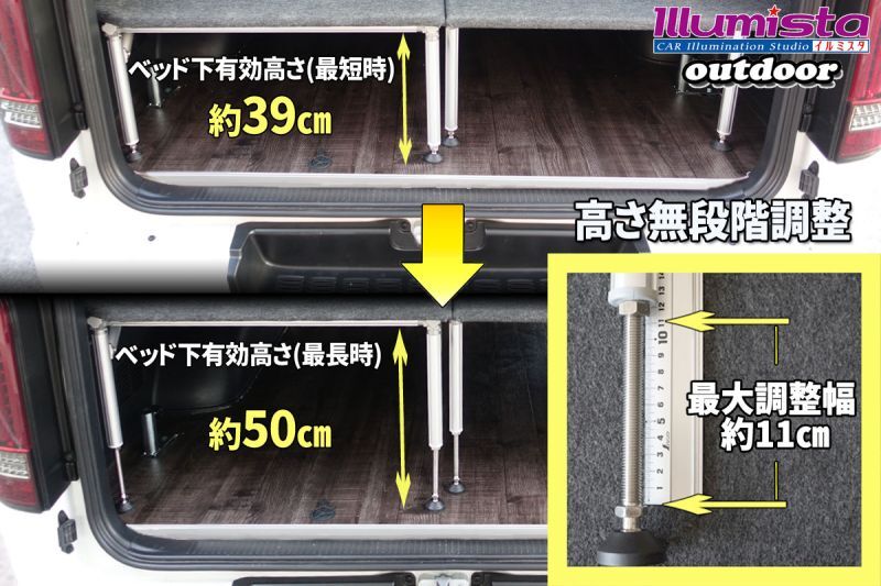 200系 ハイエース 標準 S-GL パンチカーペット仕様 フラットキット